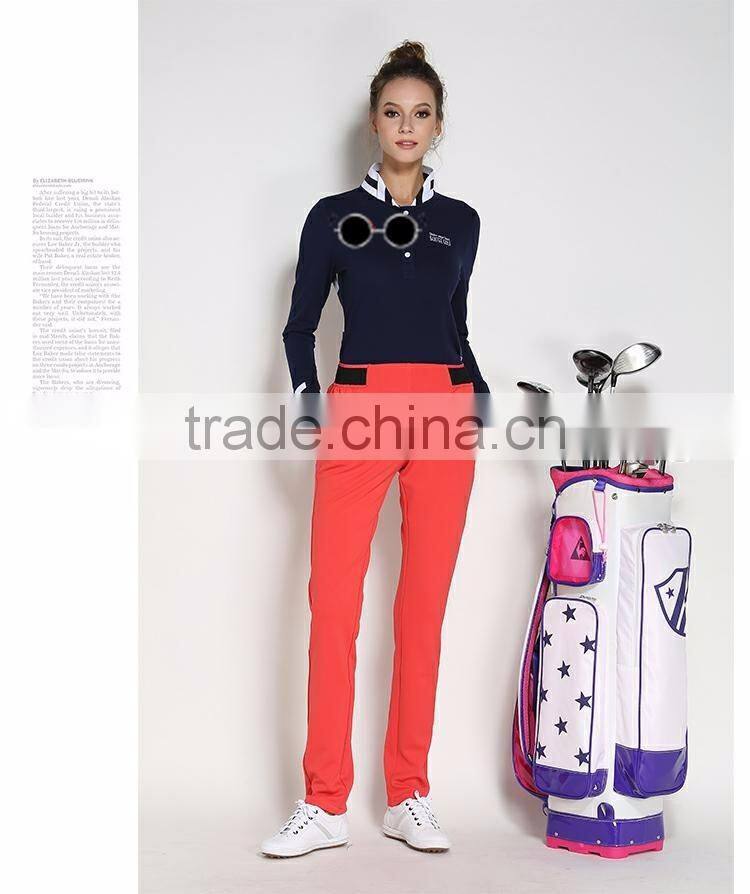 The latest design of high quality boutique wholesale ladies golf apparel golf pants