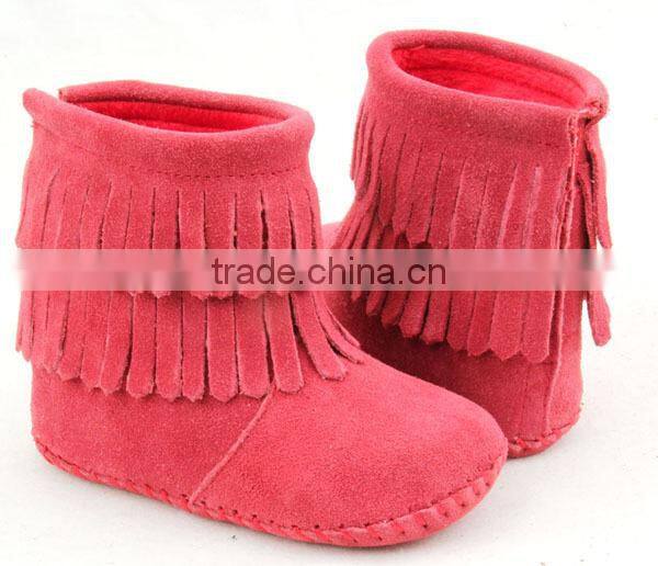 baby moccasins winter snow long tassel kids boots wholesale