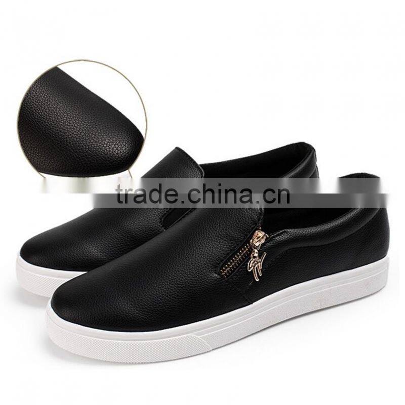 Fashion Designer Black Dress Shoes With Zipper