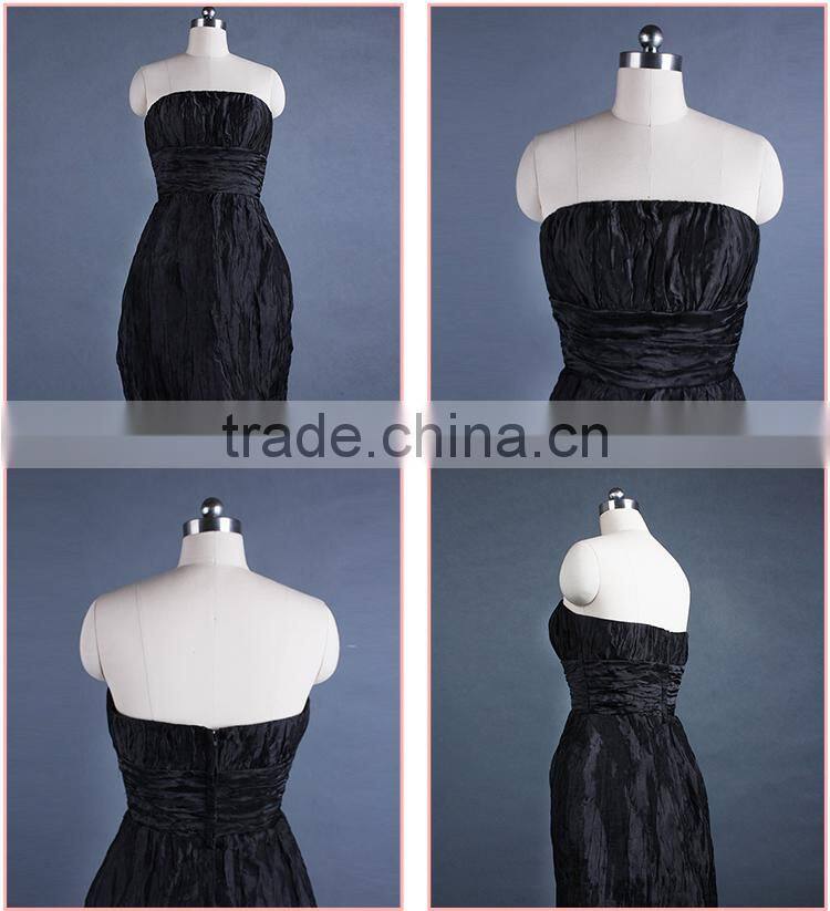 Black Strapless Strapless Evening Dress