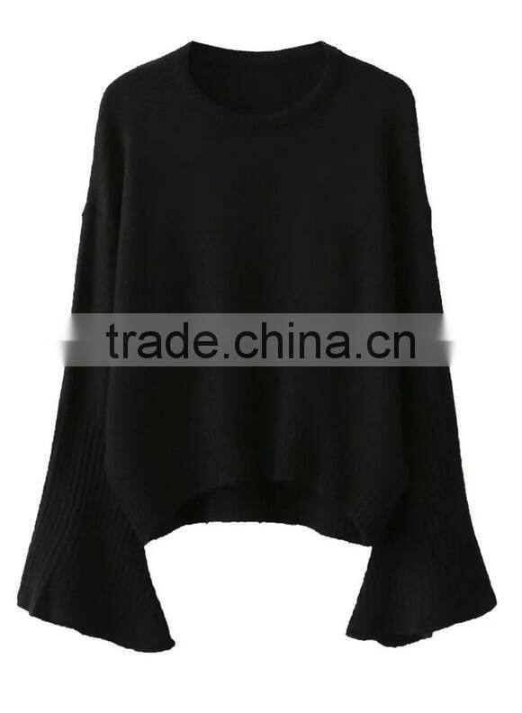 EY0876S Hot Sale 2016 Women Flare Sleeve Knit Pullover Sweaters