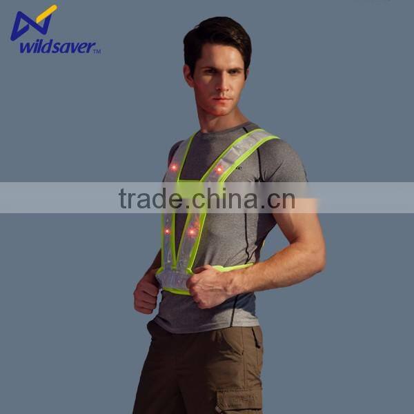 LED lighting work vest sleeveless reflective uniform