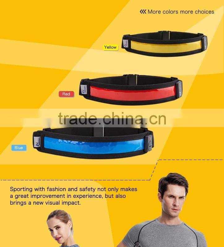 LED reflective running waist band sport belt
