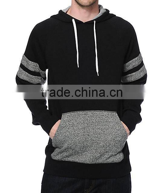 Custom plain pullover stripe men's hoodies&pullover sweatshirts