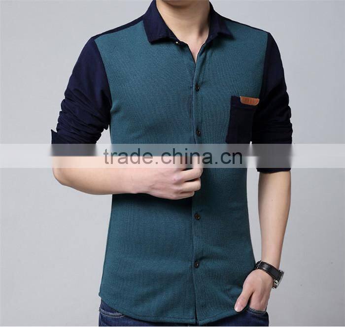 2017 New arrival stylish men corduroy slim fit casual Shirt