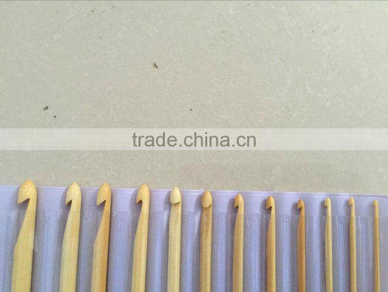 custom bamboo wooden crochet hook set for knitting
