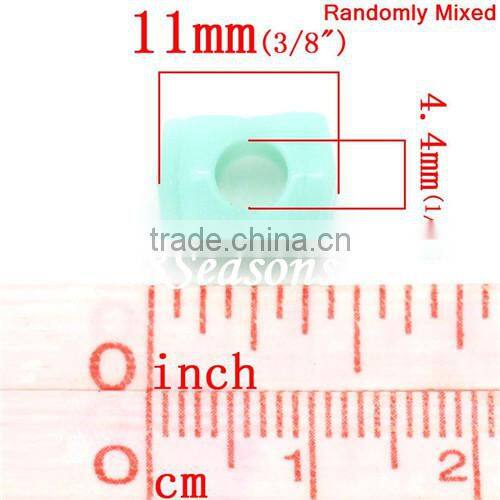 Mixed Color Owl Halloween Ornaments Pastel Acrylic Spacer Beads 11x8mm