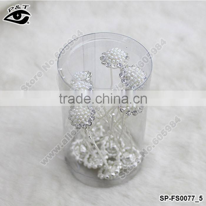 Wedding hair pins bridal hair pins pearl hairpins crystal hair spin pin