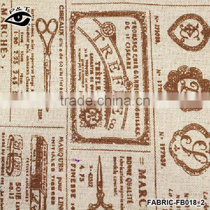 Sewing Tool Printed Canvas Zakka Fabric Western-style Linen&Cotton Fabric Patchwork Textile for Tablecloth 160cm