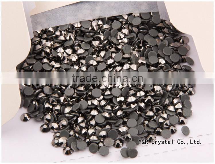 AAA quality Jet hematite hot fix strass drill rhinestone czech hot fix rhinestones