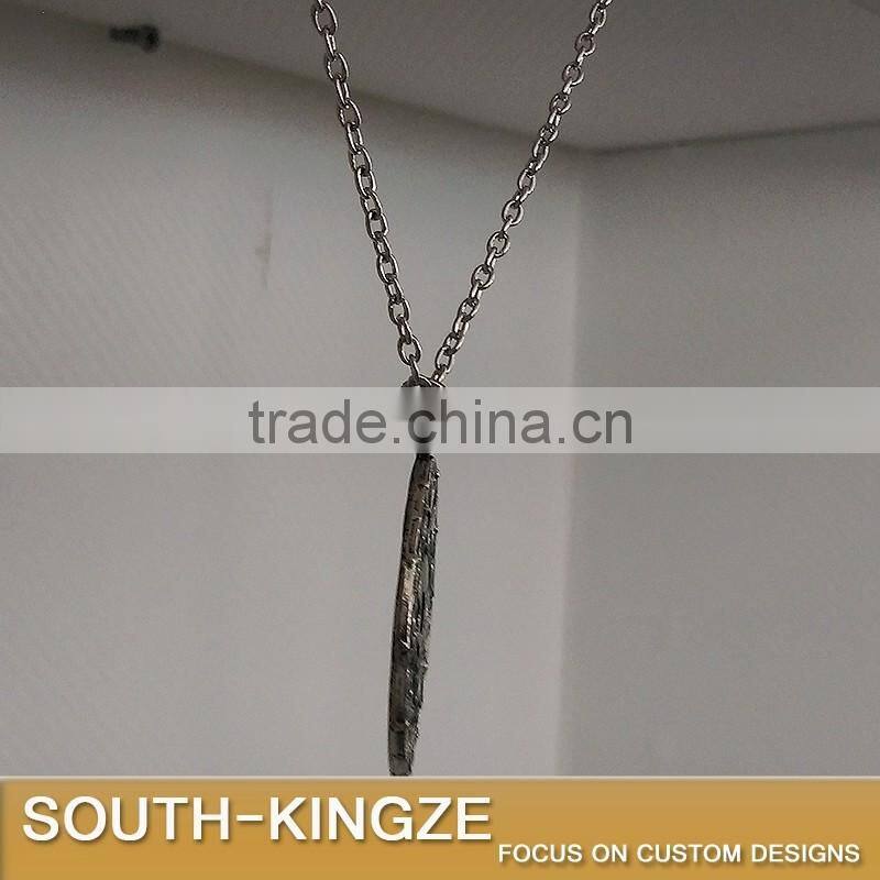 Carribean Sea Marine Style Metal Antique Silver Pendant