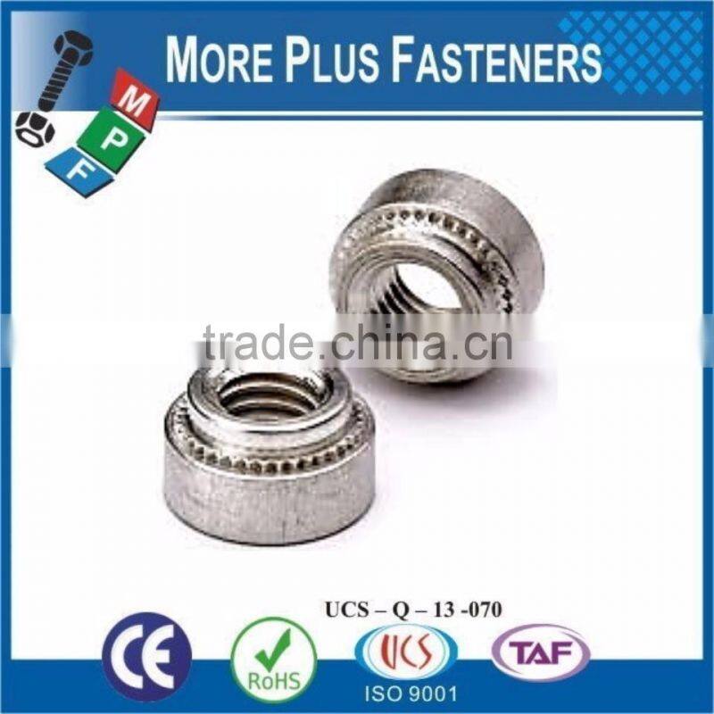 Made in Taiwan Aluminum Clear Passivated Zinc Steel Stainless Steel Nonlocking Floating Self Clinching Nut