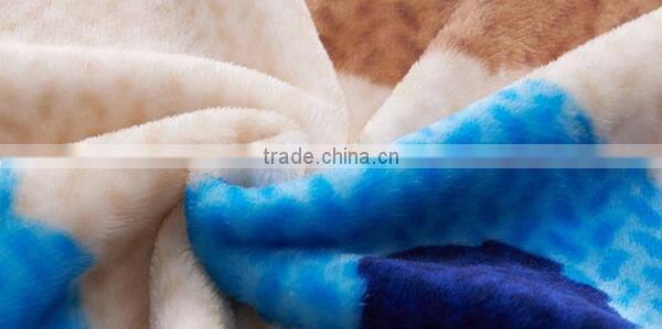 Xinbo 100% polyester colorful bean point print rotary print fannel fleece blanket