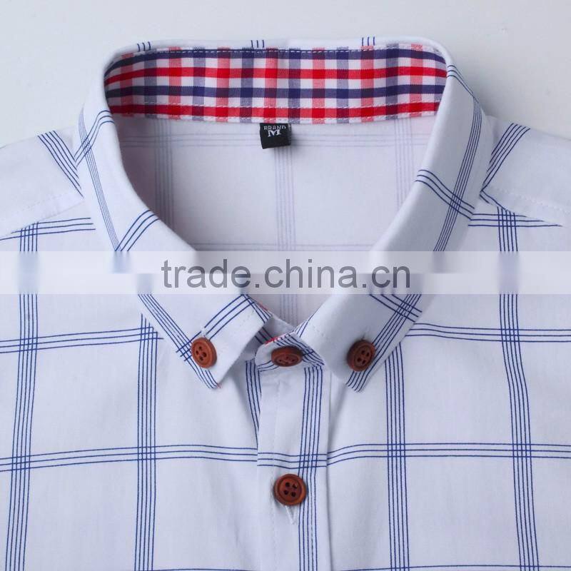 Men plaid long sleeve shirt