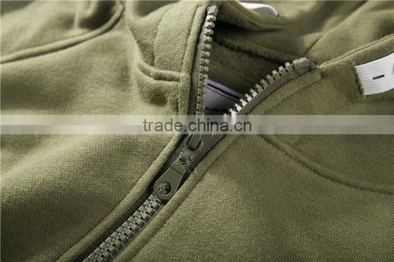 Wholesale zip up neck button hoodie manufacturer
