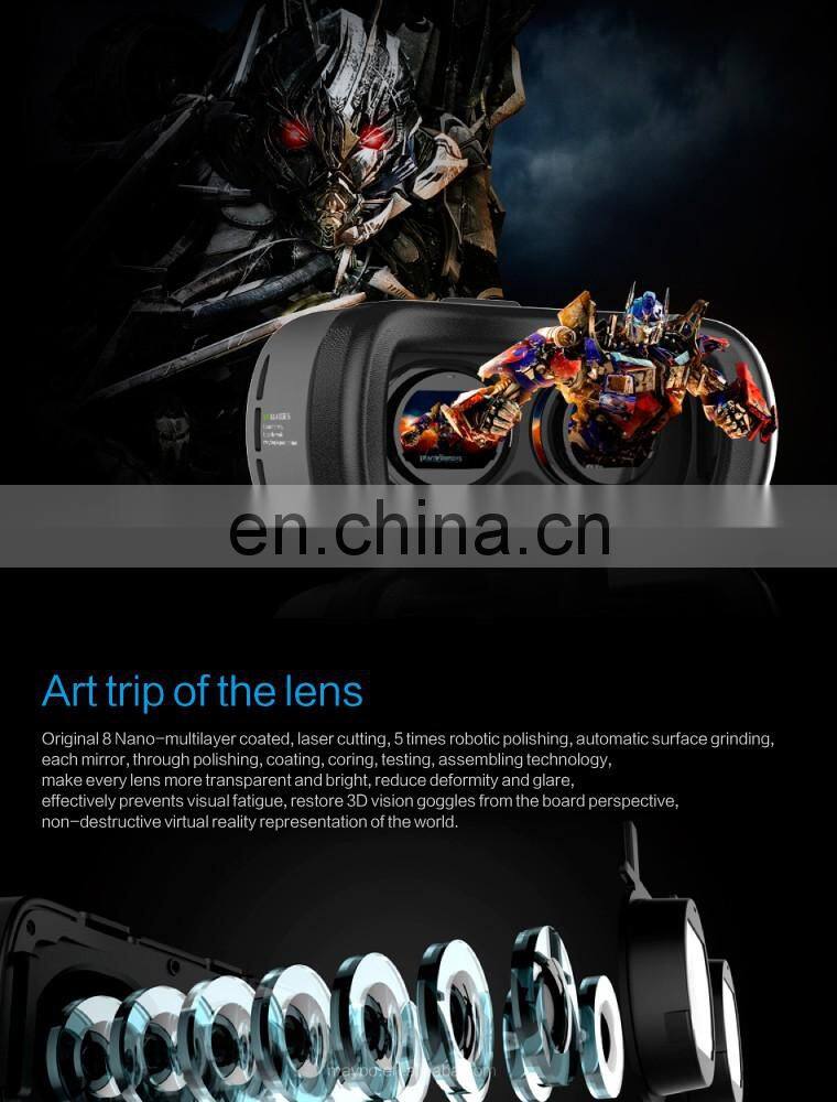 Wholesale hot 2nd 3D VR Box Virtual Reality Cardboard Glasses Gamepad for Android Samsung IOS