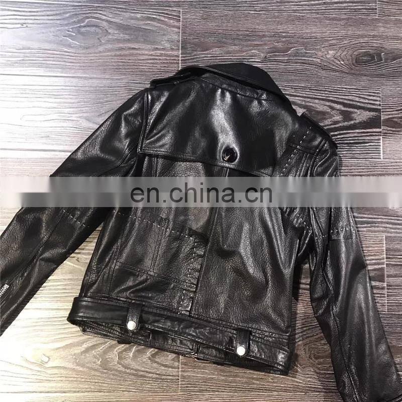 Italian Soft Jacket Genuine Lambskin Leather Slim Leather Jacket Woman Color