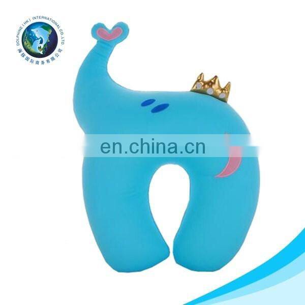Fashion cheap plush blue bear neck cushion customized cute soft animal travel neck pillow