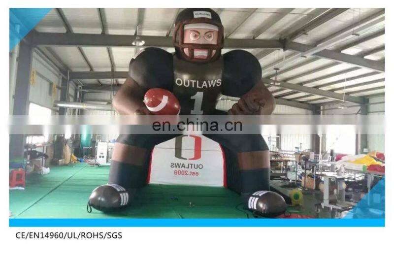 giant nfl inflatable player lawn figure, high standing nfl inflatable bubba player for advertising