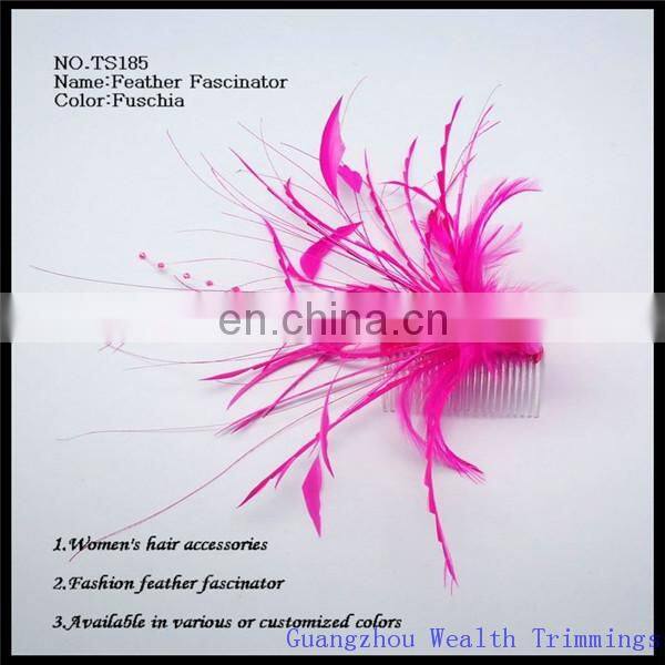 mint fashion feather hairclip