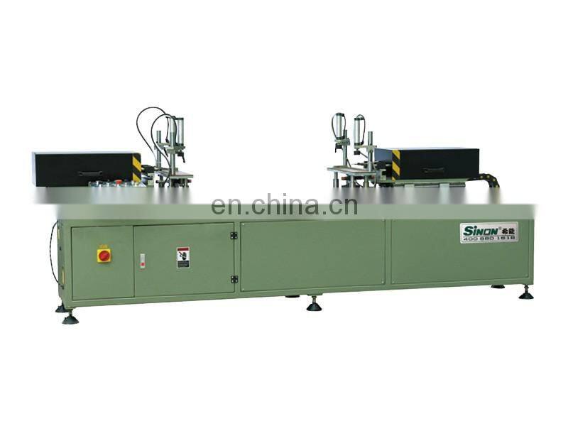 Horizontal double door hinge drilling machine for aluminum window and door