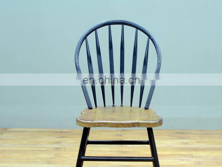 Vintage dessert shop chair hotel real wood soft cushion leisure chair office cafe milk tea shop chair