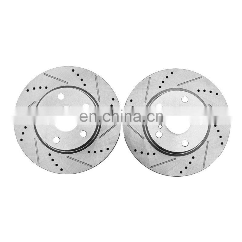 Front Drilled Slotted Brake Disc Rotors For Lexus Toyota RAV4 2006-2014 4351242040