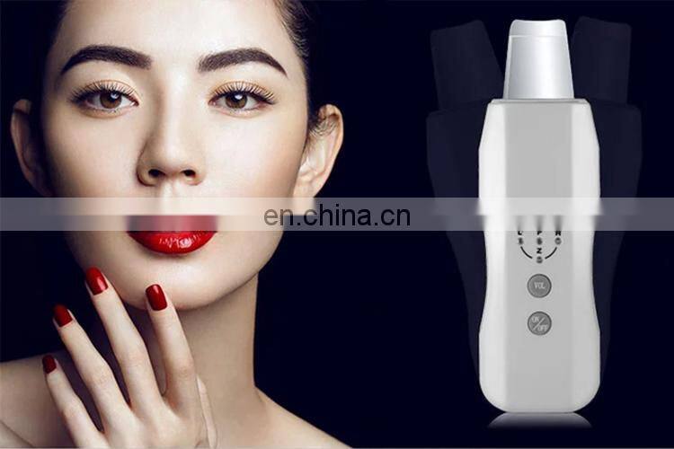 2018 deep clean facial skin scraper electric ultrasonic skin scrubber for beauty whitening facial machine