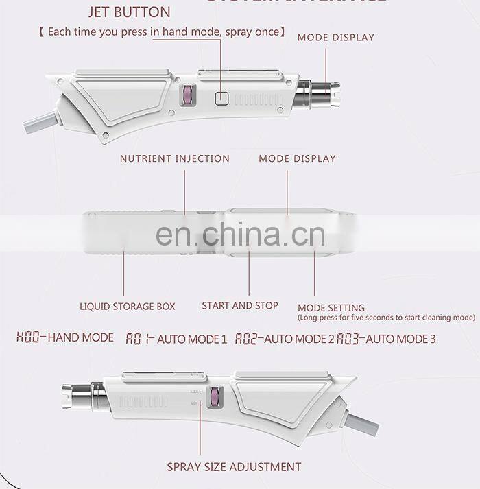 Meso Gun Facial Hydrating Needle Free Jet Injection Machine With EMS Microcurrent