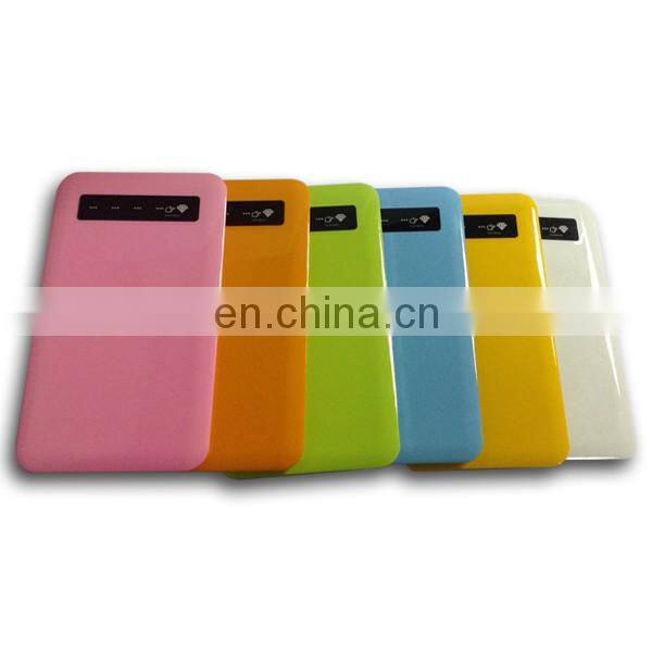 slim power bank 4000mah real capacity plastic metal power charger super thin battery charge