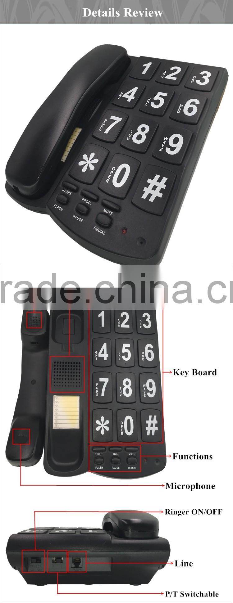 Senior home use big key telephone for old people