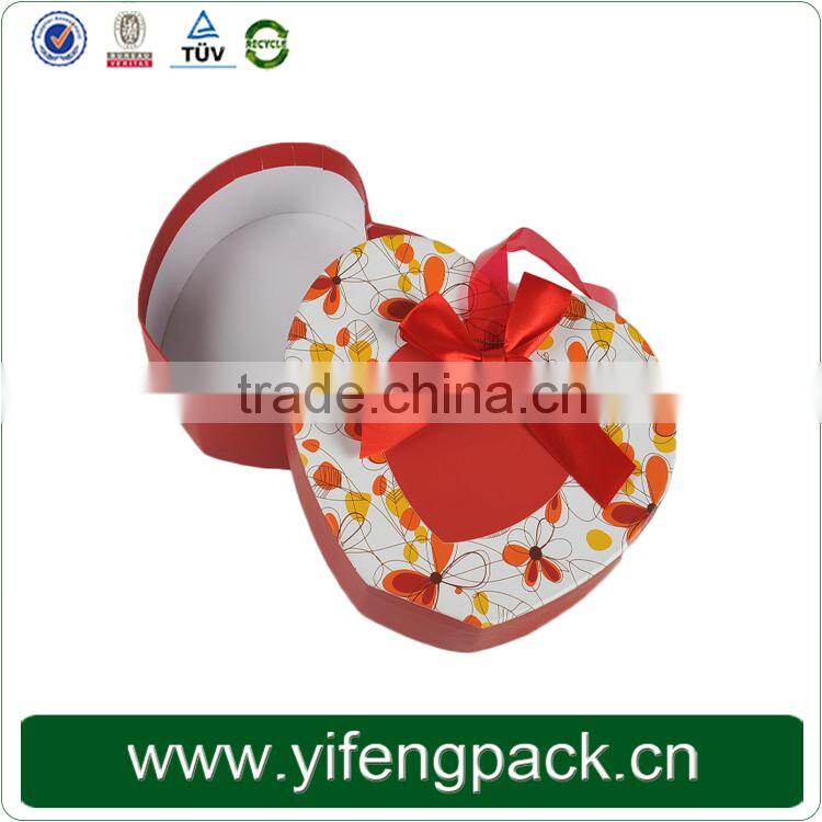 Heart shaped red paper jewelry boxes wholesale