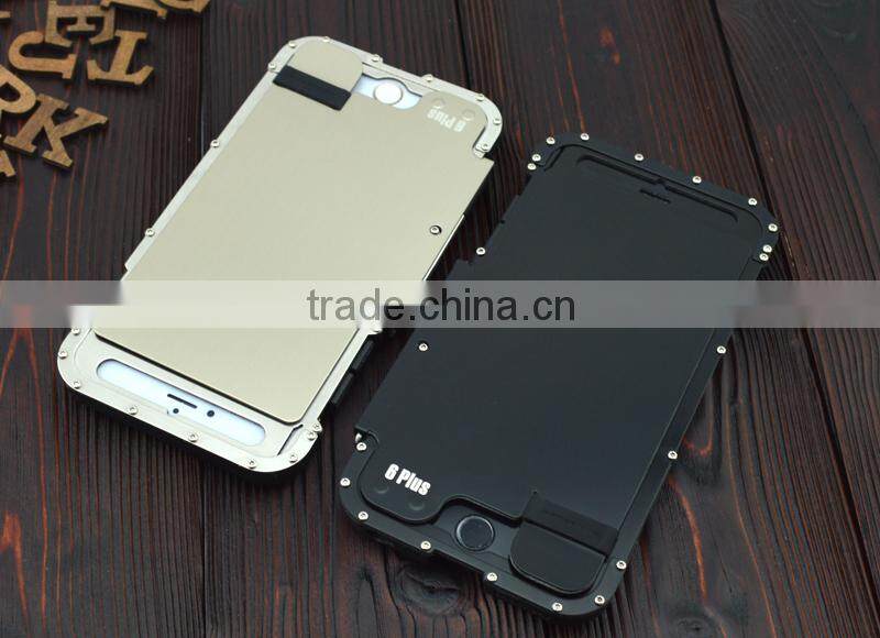 The latest Three anti phone cover For IPHONE 6 case steel&leather for IPHONE 6 case