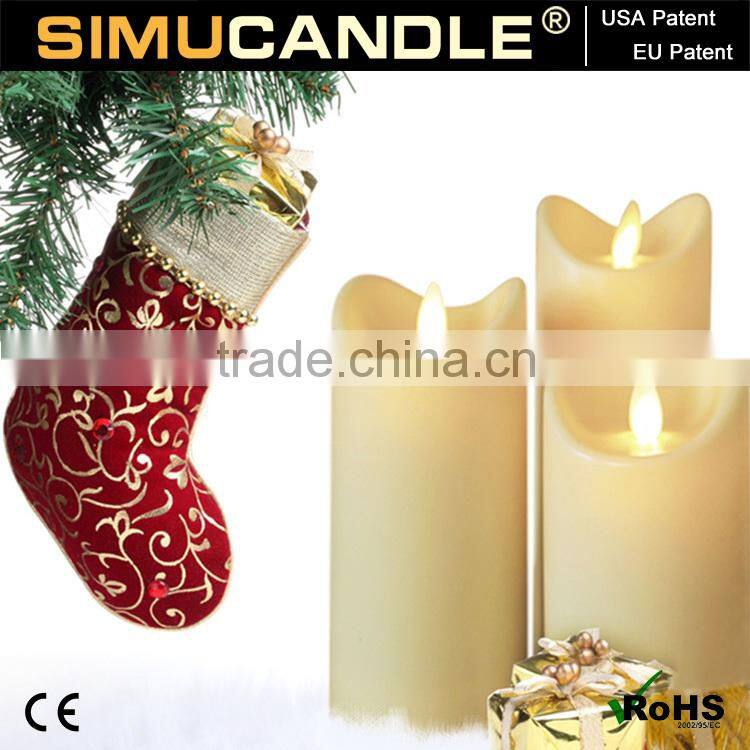flickering LED candle remote control for Christmas decoration with EU and USA invention patent