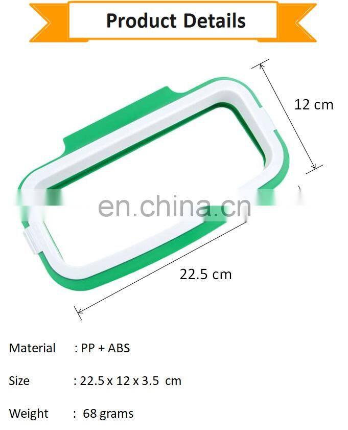 Hanging Kitchen Door Back Cabinet Creative Plastic Garbage Bag Holder