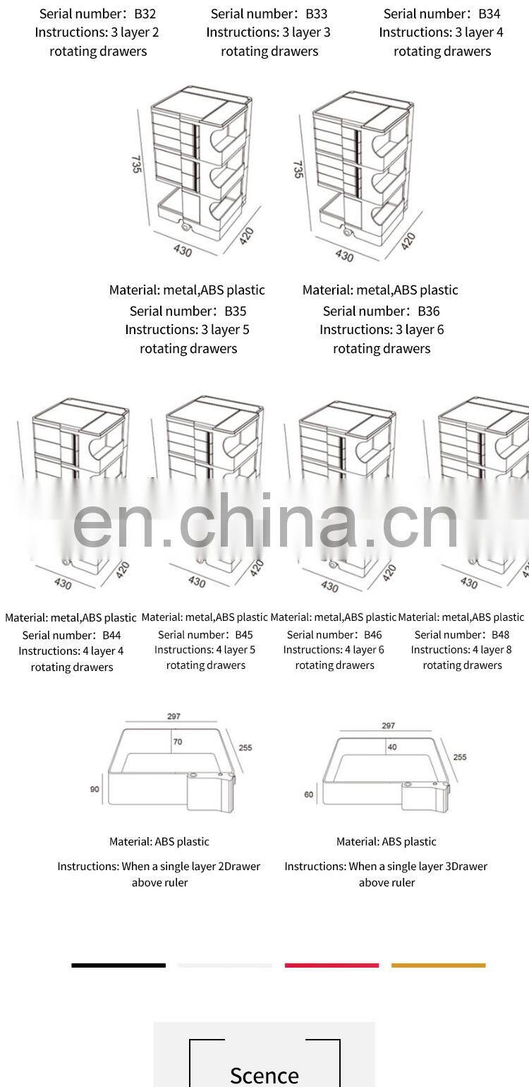 Tool cabinet trolley rotating grocery cabinet ins good quality nice look Rotating cabinet trolley