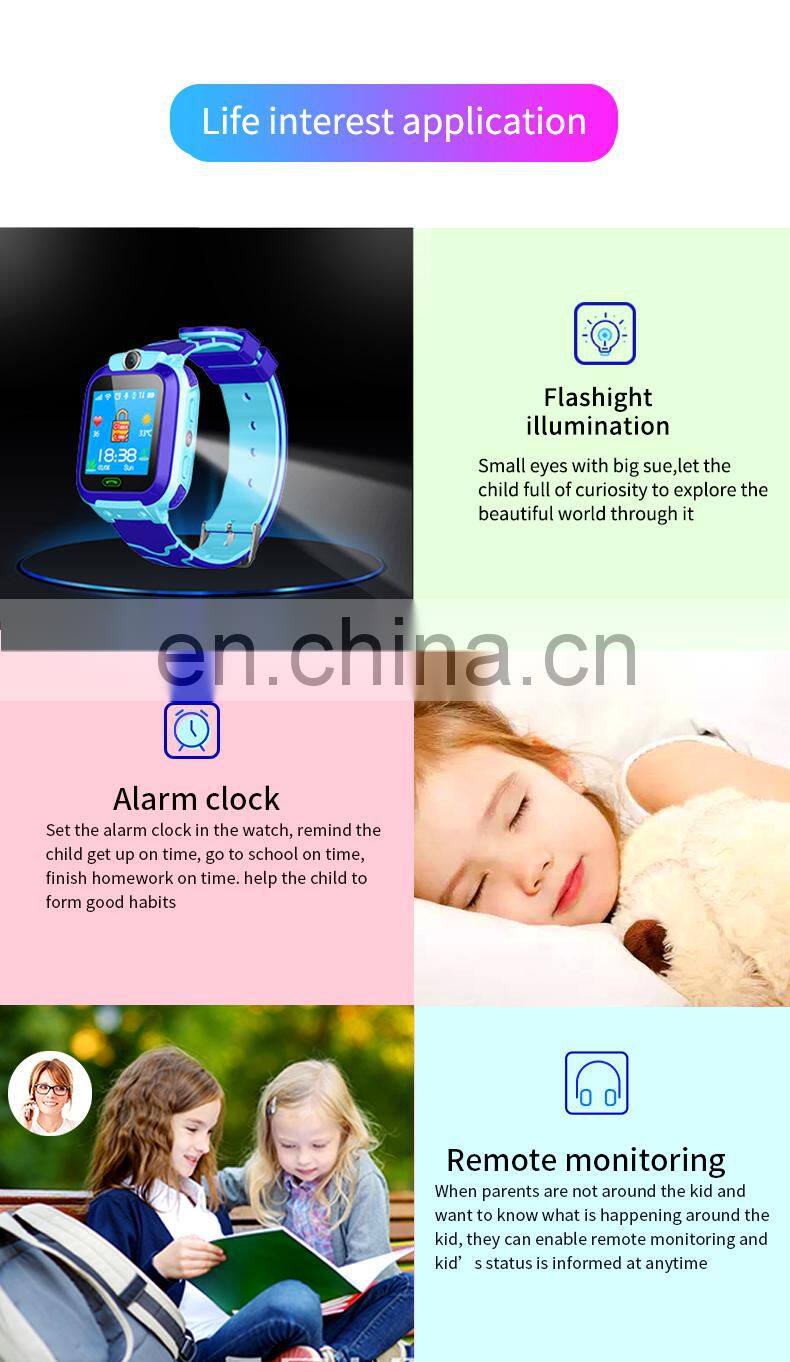 YQT Factory Jam Anak Child SOS Tracker Monitor Watch Kids Smartwatch Q12