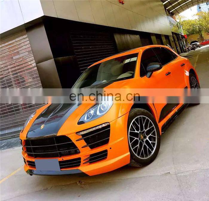Runde Newest For Porsche Macan Upgrade Wide Body Kit Front Rear Bumper Side Skirts Fender Spoiler Door Trim Tail Box Cover