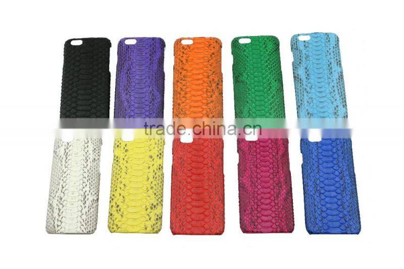 High Quality Luxury Colorful Real Python Snake Skin Leather PC Mobile Phone Case for Iphone6/6s Plus