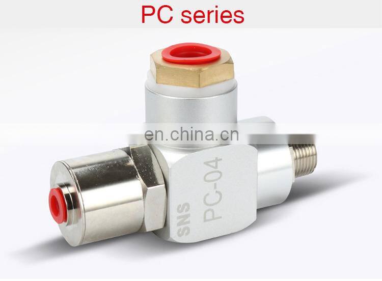 SNS air induction check valve pneumatic air control one way speed valve