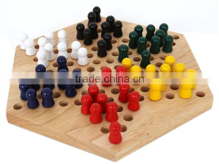 2015 hot promotional items wooden musical instruments play chess game now wooden hexagon draughts Children's early education toy