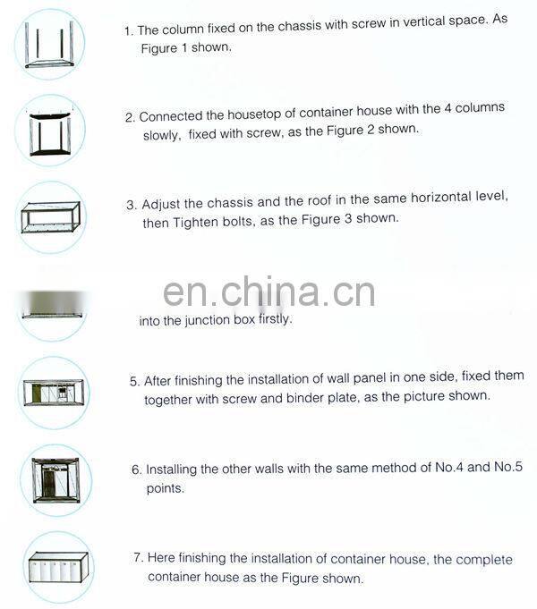 Prefabricated modular steel structure 20 foot sandwich panel container house for hotel/remote camp/office