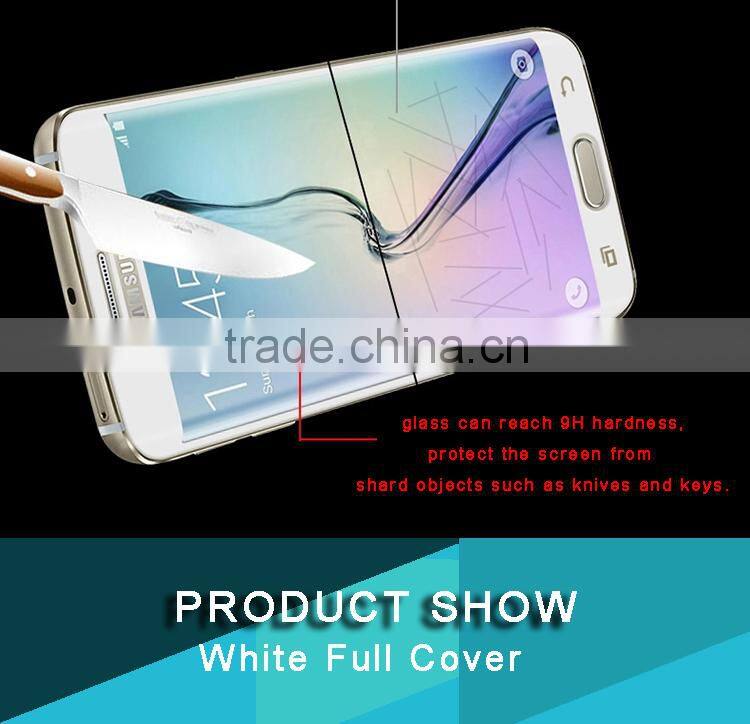 S6 Edge Full Curved glass screen protector ,2.5D round edge tempered glass screen protector