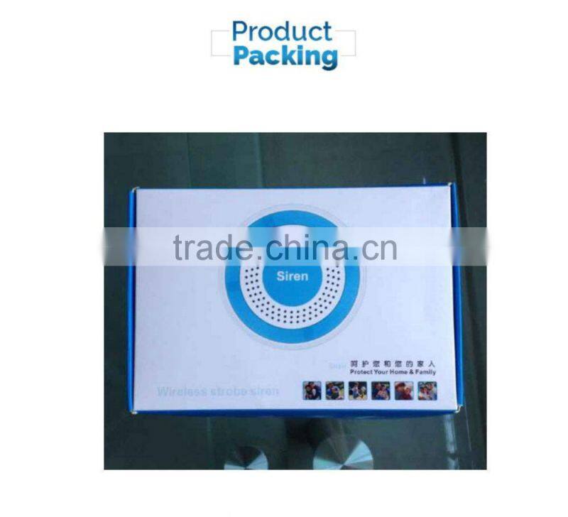 Wireless alarm or siren with strobe