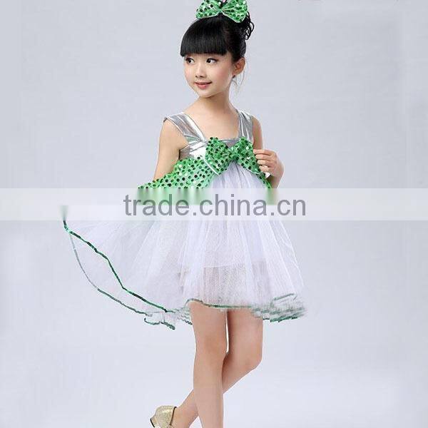 Latest children kids ballroom sequin dress latin dance costume modern dance costumes children