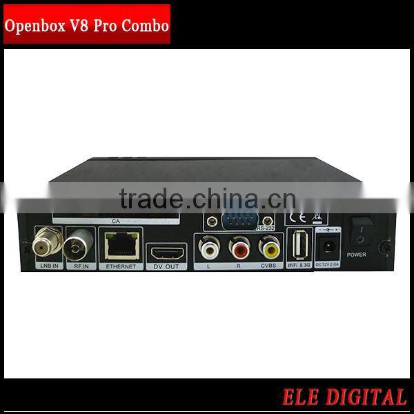 Openbox V8 Pro Satellite Receiver Twins Tuner DVB-S2 + DVB-C / DVB-T2 Support Cccam Newcamd Youtube Biss Key