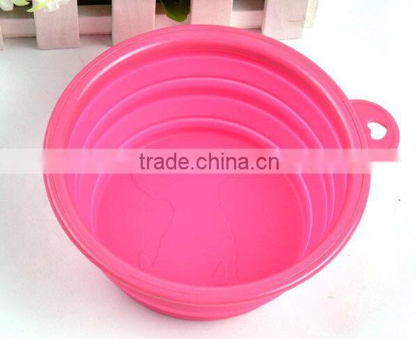 Collapsible Travel Portable Silicone Feeding Bowl For Pets