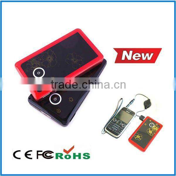 With Solar energy system fashionable mobile power bank with high quality/2000mA/3000mA