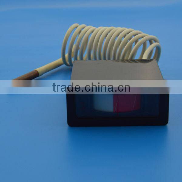 Capillary type clothes dryer thermometer