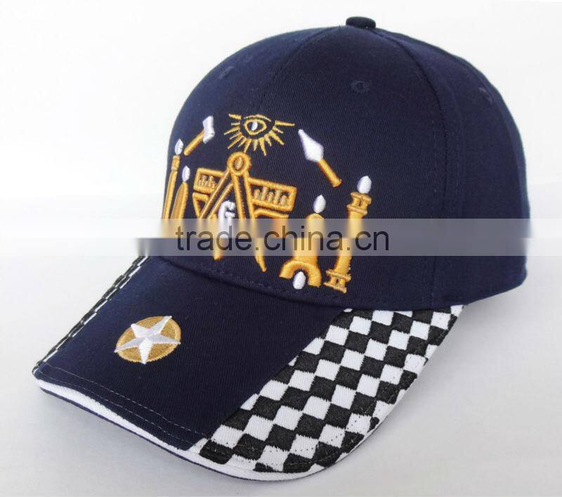 flat embroidery baseball cap custom OEM